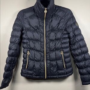 Michael Kors Packable Women's Black Down Fill Puffer Jacket Size Sm  Minimalist